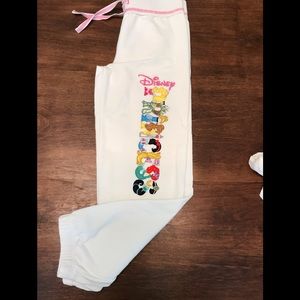 Disney Resort white Sweat Pants Girls